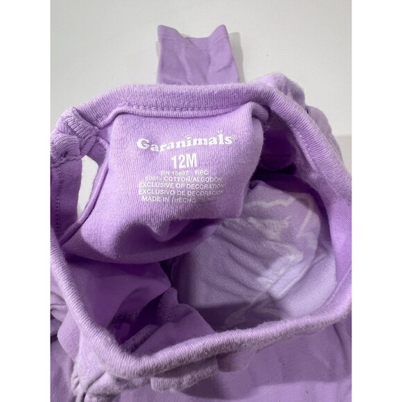 Garanimals Baby Girl Size 12 Months 100% Cotton Long Sleeve Violet Swan Bodysuit - Picture 3 of 4